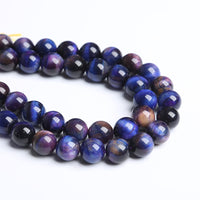 8mm 45PCS Purple Tiger Eye Galaxy Stone Beads Spacer Loose Beads for Jewelry Making DIY Bracelet 1 Strand 15 inches Energy Crystal Healing Power Purple Galaxy Tiger Eye Stone 8mm