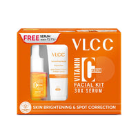VLCC Vitamin C Serum Facial Kit - 135g | Skin Brightening Facial Kit | Skin Brightening Facial at Home | Fades Spots and Dullness | Vitamin C, Hyaluronic Acid & Ferulic Acid