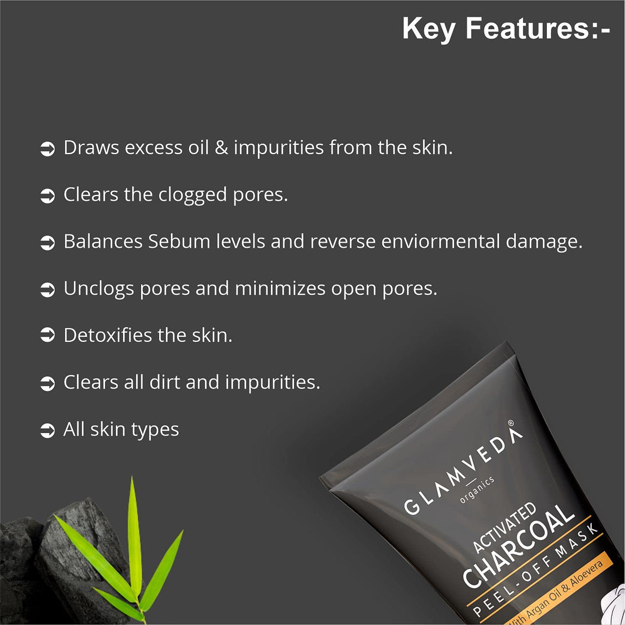 Glamveda Activated Charcoal & Pure Glow Gold Peel Off Mask | Paraben Free | 200 gm (charcoal & Gold)