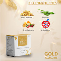 Glamveda Gold Advance Skin Rejuvinating Facial Kit Pack Of 2 | 6 Steps facial Kit | 80 gm