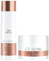 WELLA Professionals Fusion Intense Repair Mask 150Ml And Fusion Intense Repair Shampoo For Damaged Hair Type, Fresh, 250 Ml Combo, 2 Count