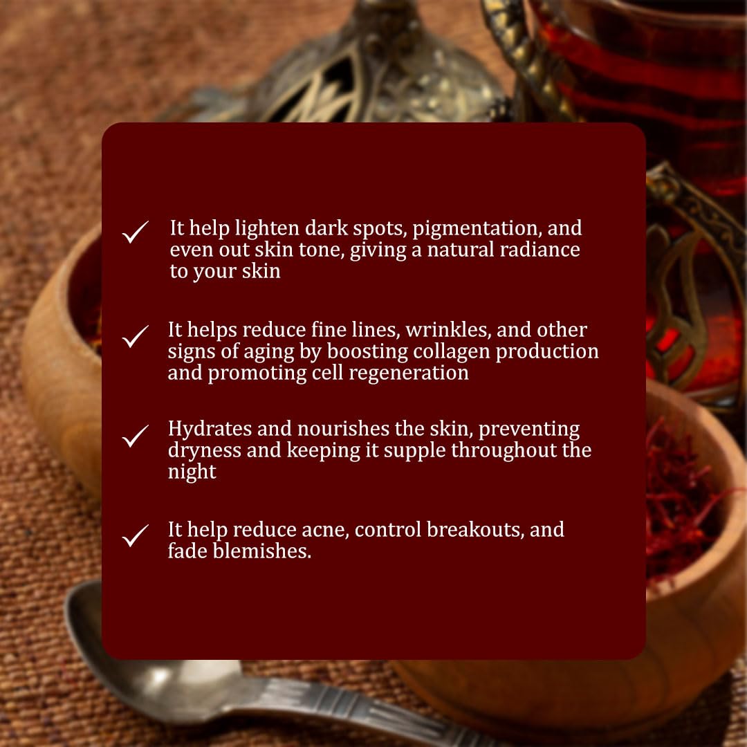 Kumkumadi 24k Night Cream for glowing skin | Skin brightening | Enriched With Saffron,Haridra,Sandalwood oil & Manjistha | 50gm