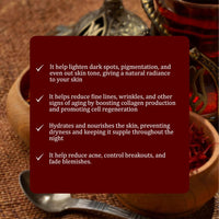 Kumkumadi 24k Night Cream for glowing skin | Skin brightening | Enriched With Saffron,Haridra,Sandalwood oil & Manjistha | 50gm