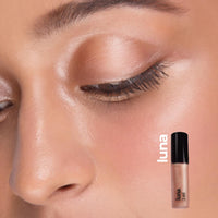 Ruby's Organics Mini Metallic Liquid Eyeshadow for Women- Eye Makeup, Smooth Glide Insta Dry Formula, Smudge proof, Waterproof, Long Lasting and Highly Pigmented, Paraben Free, Vegan - Luna, 3ml