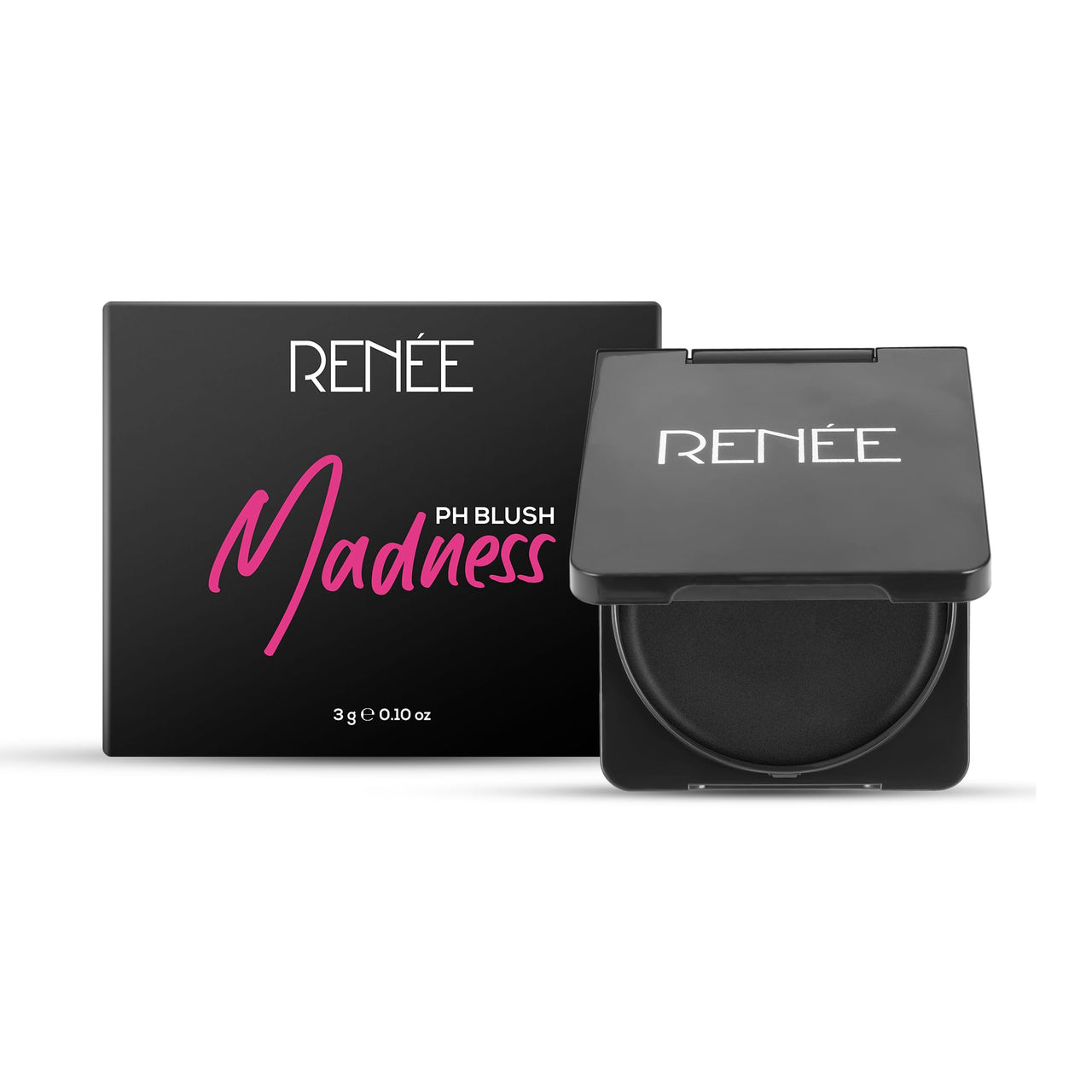 RENEE Madness PH Blush | Instant Unique Pink Payoff | Highly Blendable | Light Weight | Long Lasting | Moisturizing Formula | Enriched With Olive | Macadamia & Shea | Paraben Free & Cruelty Free | 3 Gm