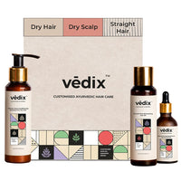 Vedix Ayurvedic Regimen For Dry Hair/Scalp & Straight Hair With Oil - Shampoo - Nuyantra Pro Hair Growth Serum