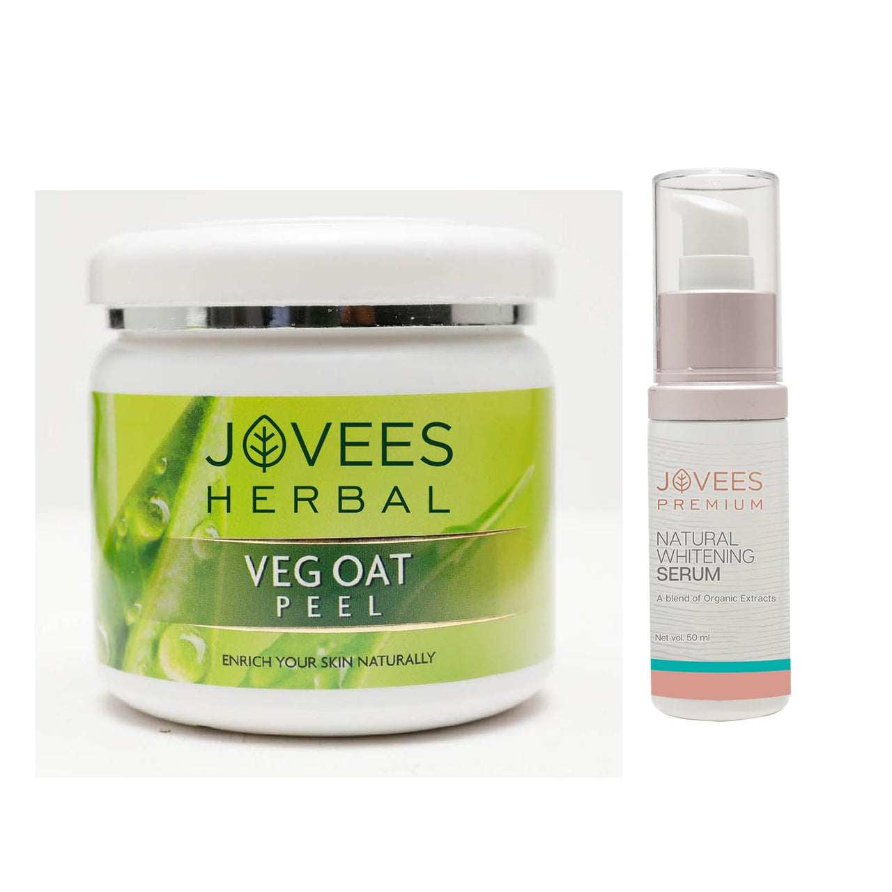 Jovees Premium Whitening Serum | Skin Brightening Serum Brightens, Nourishes, and Hydrates | Gives Even Skin Tone And Veg Oat Face Peel Removes Acne Pimple and Tanning 100g