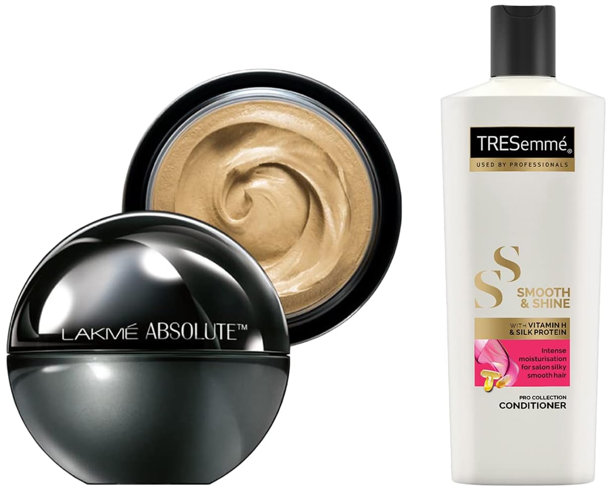 Lakmé Absolute Skin Natural Mousse, Ivory Fair 01, 25g & TRESemme Smooth and Shine Conditioner, 190ml