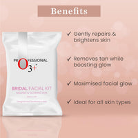 O3+ Radiance Skincare Combo With Bridal Facial Kit for Radiant & Glowing Skin 120g,Bridal Radiance Facewash 75g & Sunscreen 75g