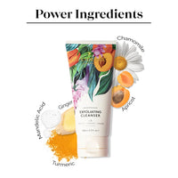 LuxaDerme Korean Exfoliating Face Wash | Deep Cleansing & Oil Control | Removes Excess Oil, Dirt & Makeup | Enriched with Apricot, Turmeric & Ginger | Face Cleanser for Glowing Skin,100ml(Pack of 1)