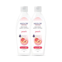 Meglow Pro-Care Moisturizer Body Lotion for Women/Men (150ml - Pack of 2)–Enriched with Peach|Body Lotion For Dry Skin|Deeply Hydrates with 48hrs Moisture Lock Technology