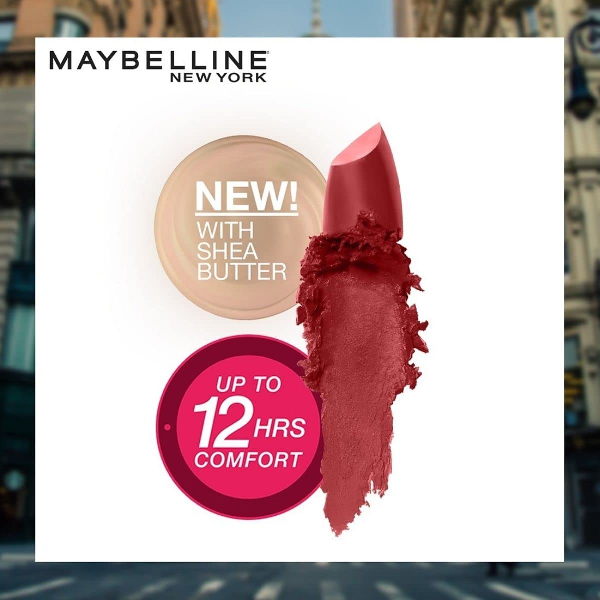 Maybelline New York Matte Lipstick, Intense Colour, Moisturised Lips, 807 Dried Rose, 3.9g & Maybelline New York Matte Lipstick, Intense Colour, Moisturised Lips, 676 East Village Rose, 3.9g