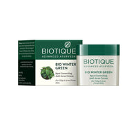 Biotique Bio Myristica Spot Correcting Anti Acne Face Pack, 20g & Bio Winter Green Spot Correcting Anti Acne Cream, 15g