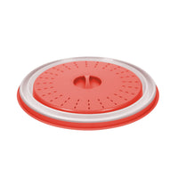 Tovolo 47011-402 Large Collapsible Microwave, Lid for Reheating Food, Meal Prep Gadget, No Mess Folding Plate Cover Kitchen Tool, Candy Apple Red