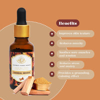 Sandalwood Essential Oil by Enhanced Essentials| Luxurious & Pure Chandan Oil | Calming Aroma for Relaxation, Skin Care, Meditation & Massage | 30 ml