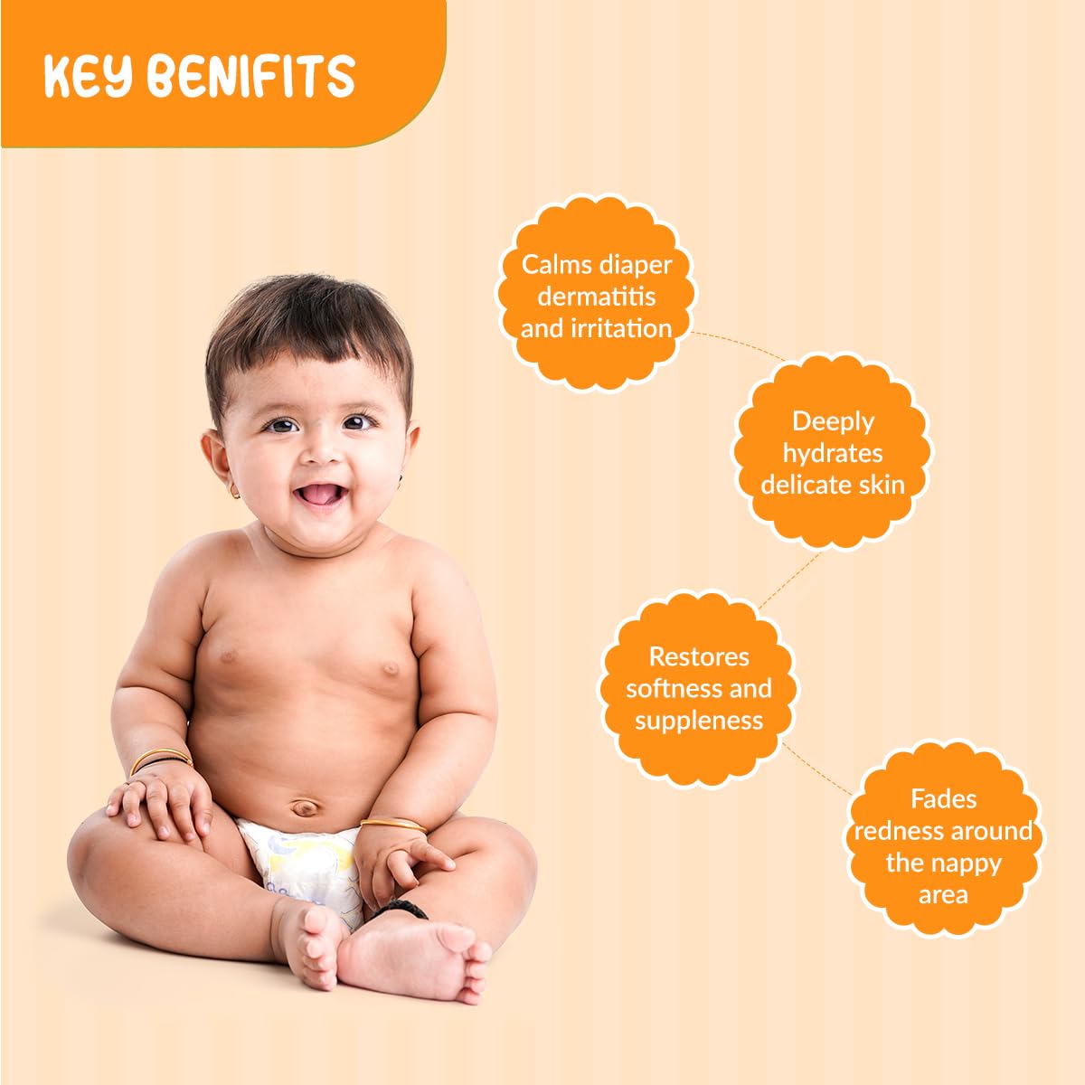 Fixderma Hoopoe Diaper Rash Cream for baby with Zinc Oxide & Panthenol | Prevent Rashes, Redness & Irritation | Baby Rash Cream | Dermatologist Tested (50G)