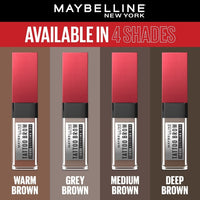 Maybelline New York Tattoo Brow 3 Day Styling Brow Gel - Medium Brown, Semi-permanent Tinted Eyebrow Gel, Water, smudge & Transfer-proof. Tattoo Brow 3 Day Styling Brow Gel Last Up To 3 Days | 6ml