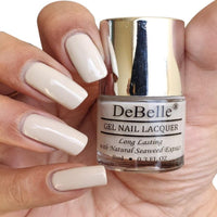 DeBelle Gel Beige Nail Polish-Light Nude(Natural Blush), 8 ml - Enriched with natural Seaweed Extract, cruelty Free, Toxic Free Glossy Finish.