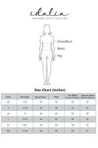 idaLia Women's  Embroidered Black Rayon Kurta With Palazzo Pants