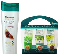 Himalaya Herbals Anti Hair Fall Shampoo, 400ml And Himalaya Pure Skin Neem Facial Kit (Facewash 50ml, Scrub 50g & Face Pack 50g)