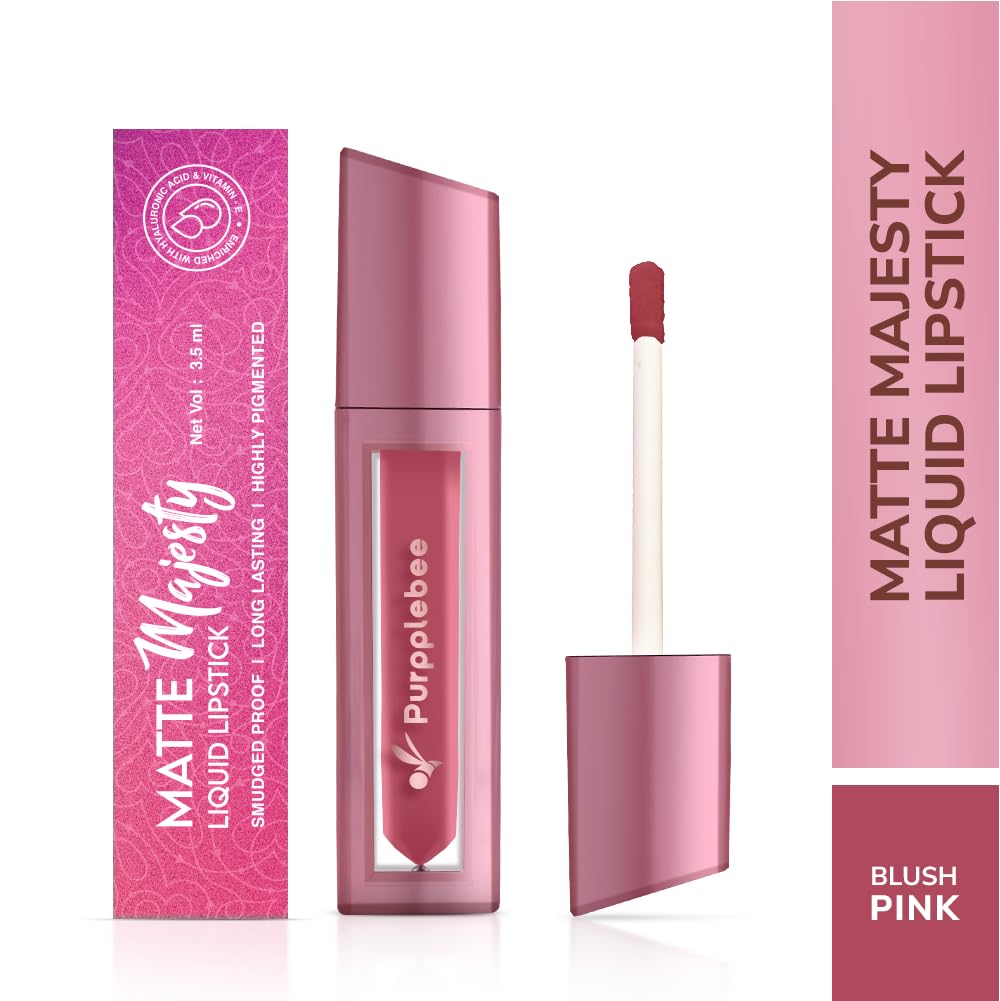 MATTE Majesty Liquid Lipstick Smudged Proof Long Lasting Highly Pigmented Water Proof Matte Liquid Lipstick (Blush Pink)