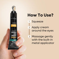 mcaffeine Coffee Under Eye Cream Gel for Dark Circles, Puffiness & Fine Lines | 94% Users Saw Reduced Dark Circles | with Built-In Cooling Massage Applicator | Vitamin E for Puffiness - 15 Gm