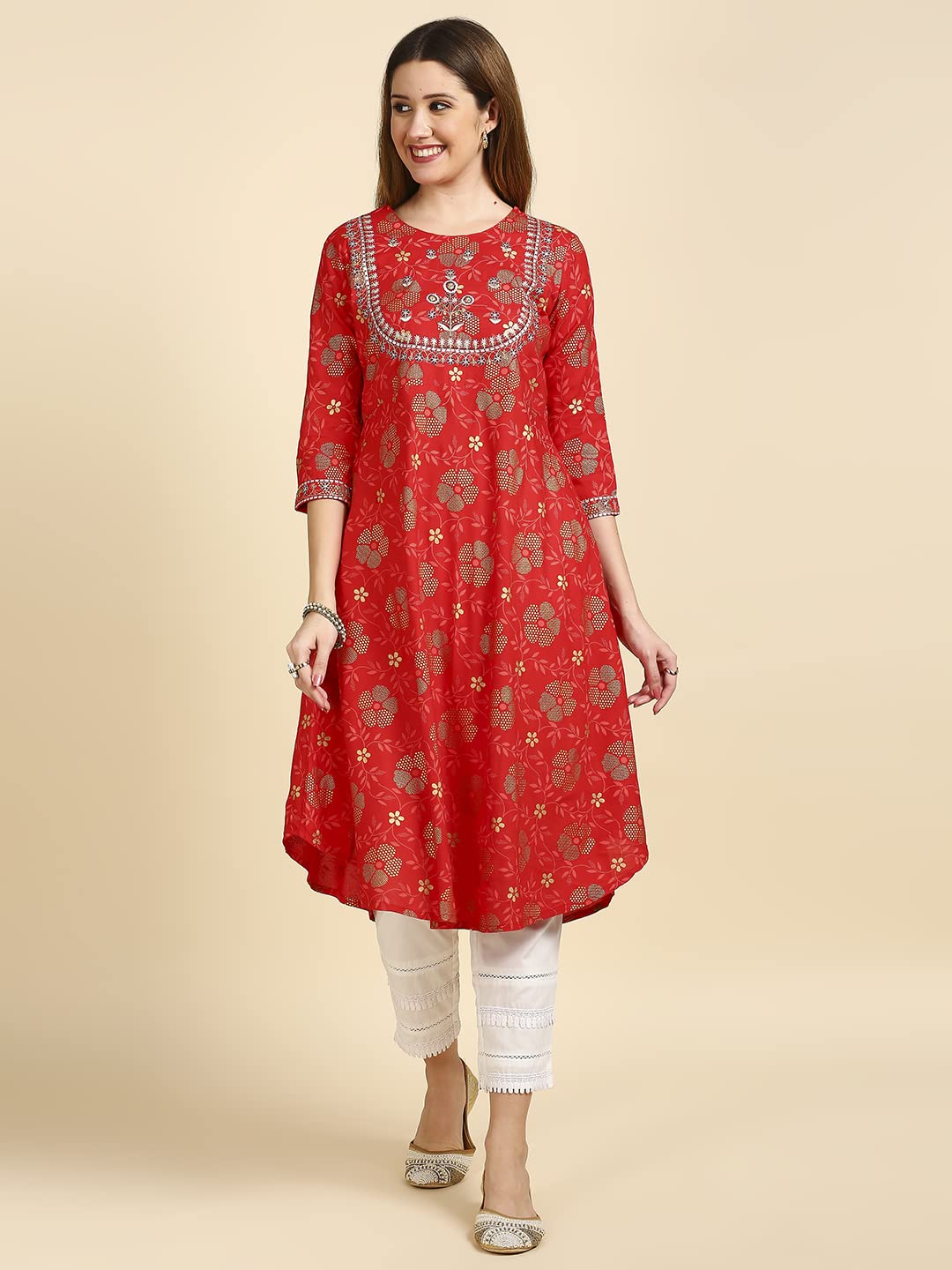 anubhutee Women's  Viscose Kurta