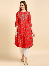 anubhutee Women's  Viscose Kurta