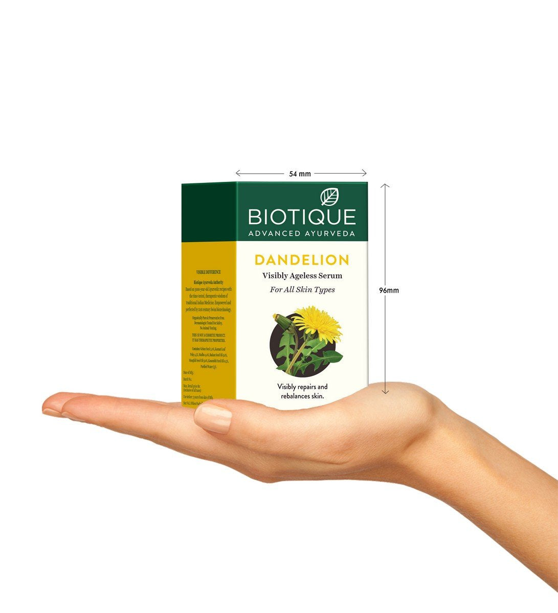 Biotique Bio Myristica Spot Correcting Anti Acne Face Pack, 20g & Dandelion Visibly Ageless Serum, 40ml