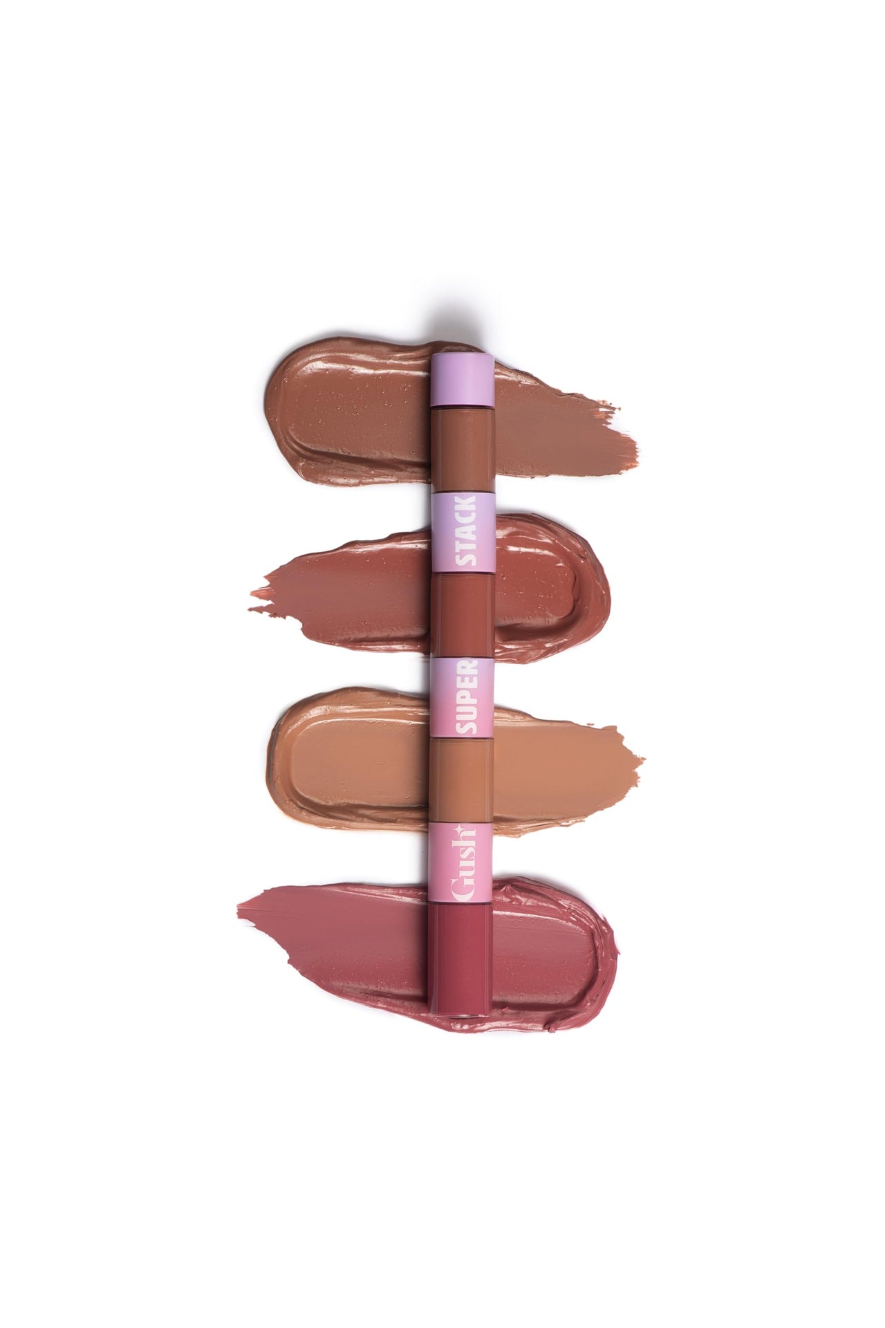Gush 4 In 1 Matte Liquid Lipstick |Waterproof And Smudge Proof|Non Sticky & Non Drying |Long Lasting Hydrating Formula|Infused With Shea Butter And Jojoba Oil To Prevent Dryness (8.4 Ml) (Light Nudes)