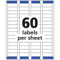 Avery Printable Return Address Labels with Sure Feed, 2/3