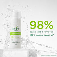 Simple Kind To Skin Cleansing Jelly Oil 50ml | Gently Melts Away Waterproof And Transfer-proof Makeup | With Squalane & Glycerin | For All Skin Types