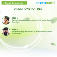 Mamaearth Argan Shampoo with Argan and Apple Cider Vinegar for Frizz-free and Stronger Hair | Reduces Split Ends & Frizz | Repairs Damaged Hair | For Men & Women | 250 ml