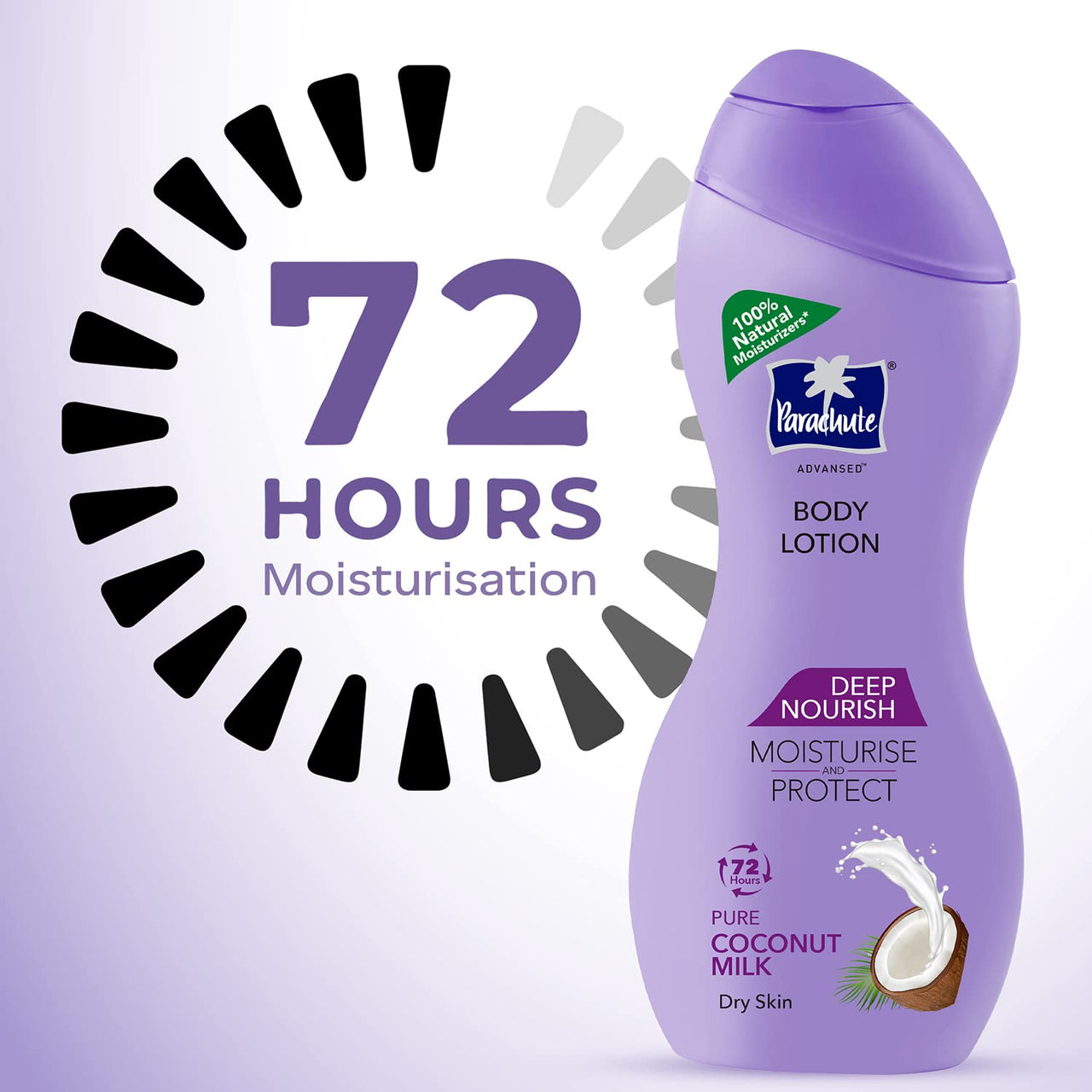 Parachute Advansed Almond Hair Cream, 100Ml |Anti Hairfall | Dry Hair Cream After Shower |Non Sticky Oil Replacement Hair Cream & PDeep Nourish Body Lotion For Women & Men, Dry Skin, 250Ml, 4 count