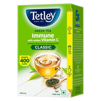 Tetley Loose Green Tea Leaves 500g, Classic Flavour, Immune With Added Vitamin C, Makes 400 Cups, Long Leaf Tea, 5X Antioxidants As An Apple