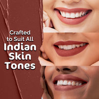 Mamaearth Soft Matte Long Stay Lipsticks with Jojoba Oil & Vitamin E for 12 Hour Long Stay - 01 Mocha Brown - 3.5 g