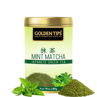 Golden Tips Authentic Japanese Mint Matcha Green Tea Powder – 100g (100 Servings) Tin Can, No Additives, Antioxidant-Rich Superfood, No Artificial Sweeteners