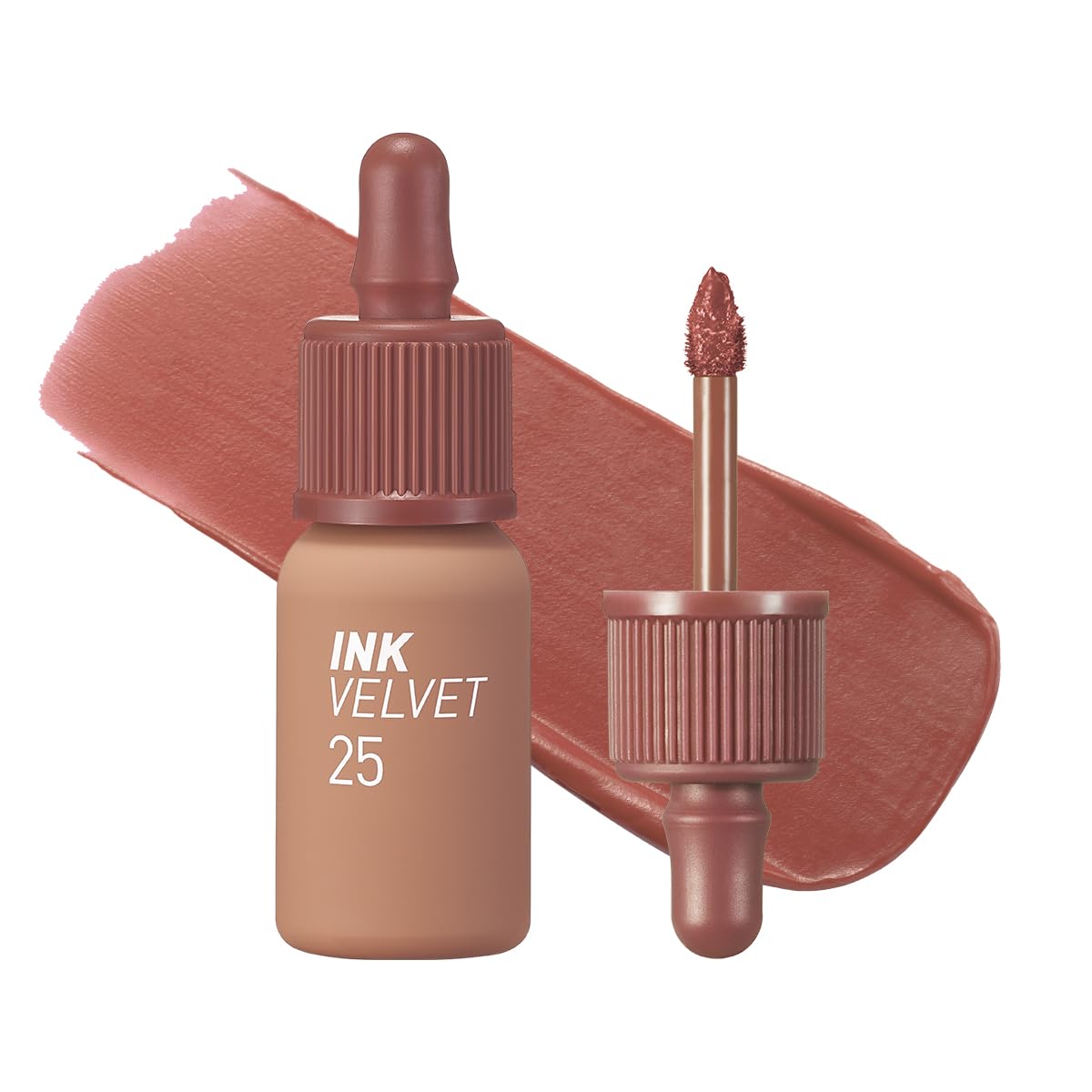 Peripera Ink the Velvet Lip Tint (025 Cinnamon Nude) | High Pigment, Longwear Lip Tint, Weightless Formula, Smooth Application & Gluten-Free | Natural Matte Finish Paraben-Free & Not Animal Tested