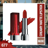 Maybelline New York Matte Lipstick, 677 Noho Amber, 3.9gm & Maybelline New York Liquid Foundation, Matte & Poreless, Full Coverage Blendable Normal to Oily Skin, Fit Me, 128 Warm Nude, 18 ml