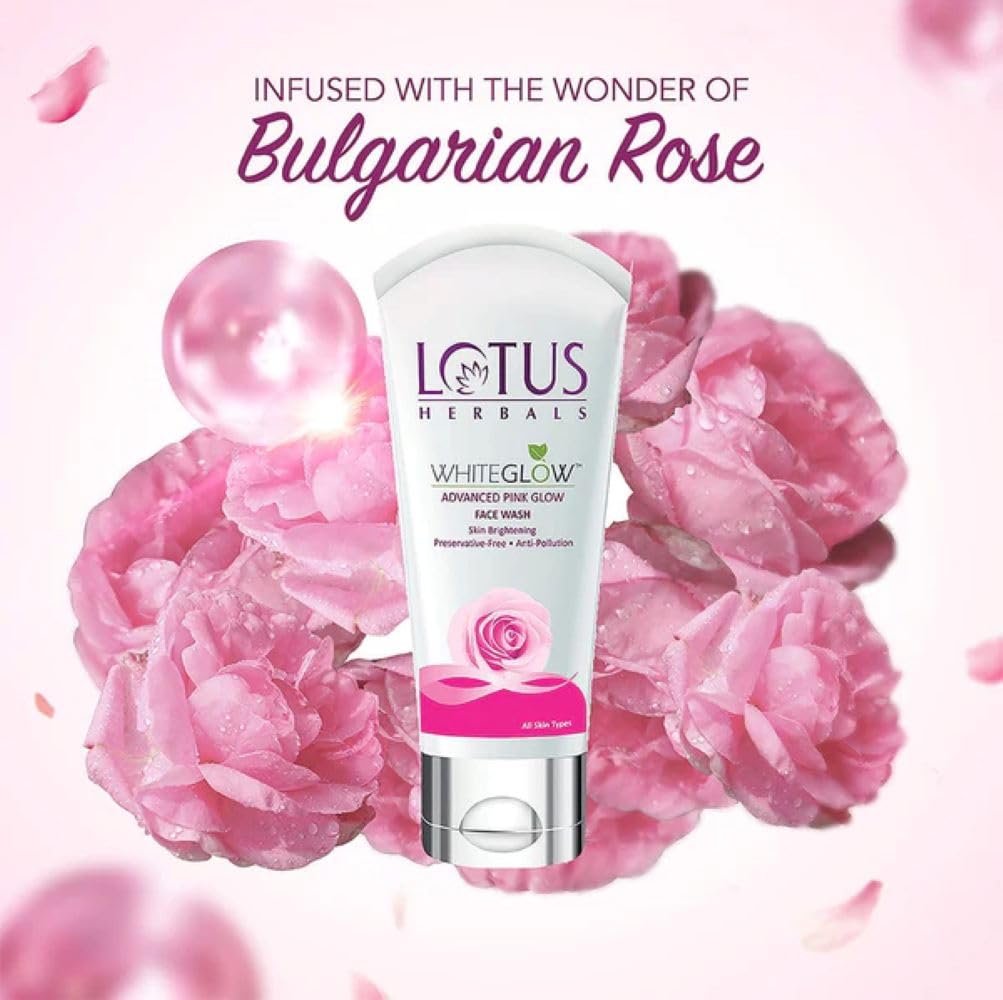 Lotus Herbals Purglow Advanced Pink Glow Day Cream_50g + Night Cream_50g + Face Serum_30ml + Face Wash_100g (Set of 4)