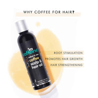 mCaffeine Coffee Hair Oil for Hair Fall & Hair Growth | Powered with Redensyl, Argan Oil & Coffee Oil for Root Stimulation & Hair Fall Control | Lightweight & Non Sticky - 200ml