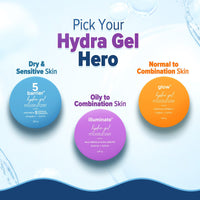 Aqualogica Illuminate + Hydra Gel Moisturizer with Wild Berries & Alpha Arbutin | 24 Hour Intense Hydration | Water-Like Gel Texture | Non-Sticky & Quick Absorbing for Luminous Skin | 200 g