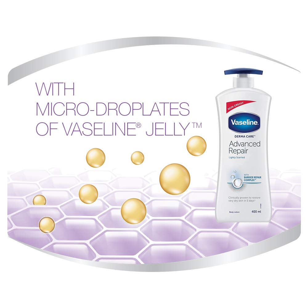 Vaseline Derma Care Advanced Repair Body Lotion 400 ml & Vaseline Intensive Care Deep Moisture Nourishing Body Lotion 400 ml