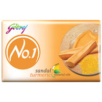 Godrej No.1 Sandal and Turmeric Soap - Pack of 9 (150g each) - High TFM (Grade 1 Soap) | Soaps For Bath | Long-Lasting Fragrance