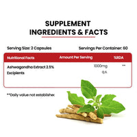 Himalayan Organics Plant Based Ashwagandha || 1000mg Serve || Energy & Endurance || 120 Veg Capsules