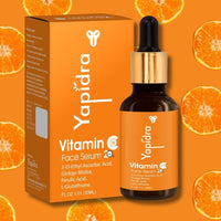 Yapidra Vitamin C 20% Face Serum | Brightening & Hydrating with Ferulic Acid & L-Glutathione | Boosts Radiance, Fights Oxidative Stress, Improves Texture | Lightweight | For All Skin Types | 30ml