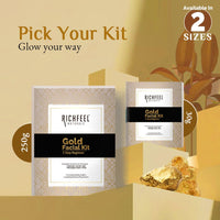 Richfeel Gold FacialRichfeel Gold Facial Kit | Bright & Glowing Skin | Parlour Like Instant Glow With The Goodness Of Gold Foils| 30 g Pack of 2 Kit 5X6G Pack of 2