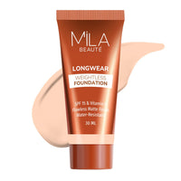 Mila Beauté Longwear Weightless Foundation | Matt Finish With SPF 15 and Vitamin E | Water Resistant Buildable Formula & Super Light | Liquid Foundation | Shade - (102 Ivory, 30ml)