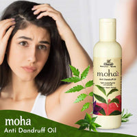 moha: Anti Dandruff Oil With Benefits Of Tea Tree Oil, Neem Oil, Hibiscus OIl, Rosemary Oil | Unisex Hair Oil For All Hairs - 200ml (Pack of 2) | Hair Oil For Men & Women