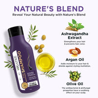 ORGATRE Ultra Smoothing Shampoo - 250ml | Argan Oil, Plant Protein & Ashwagandha | Frizz-Free, Silky Hair | Nourishing Shampoo for Men & Women